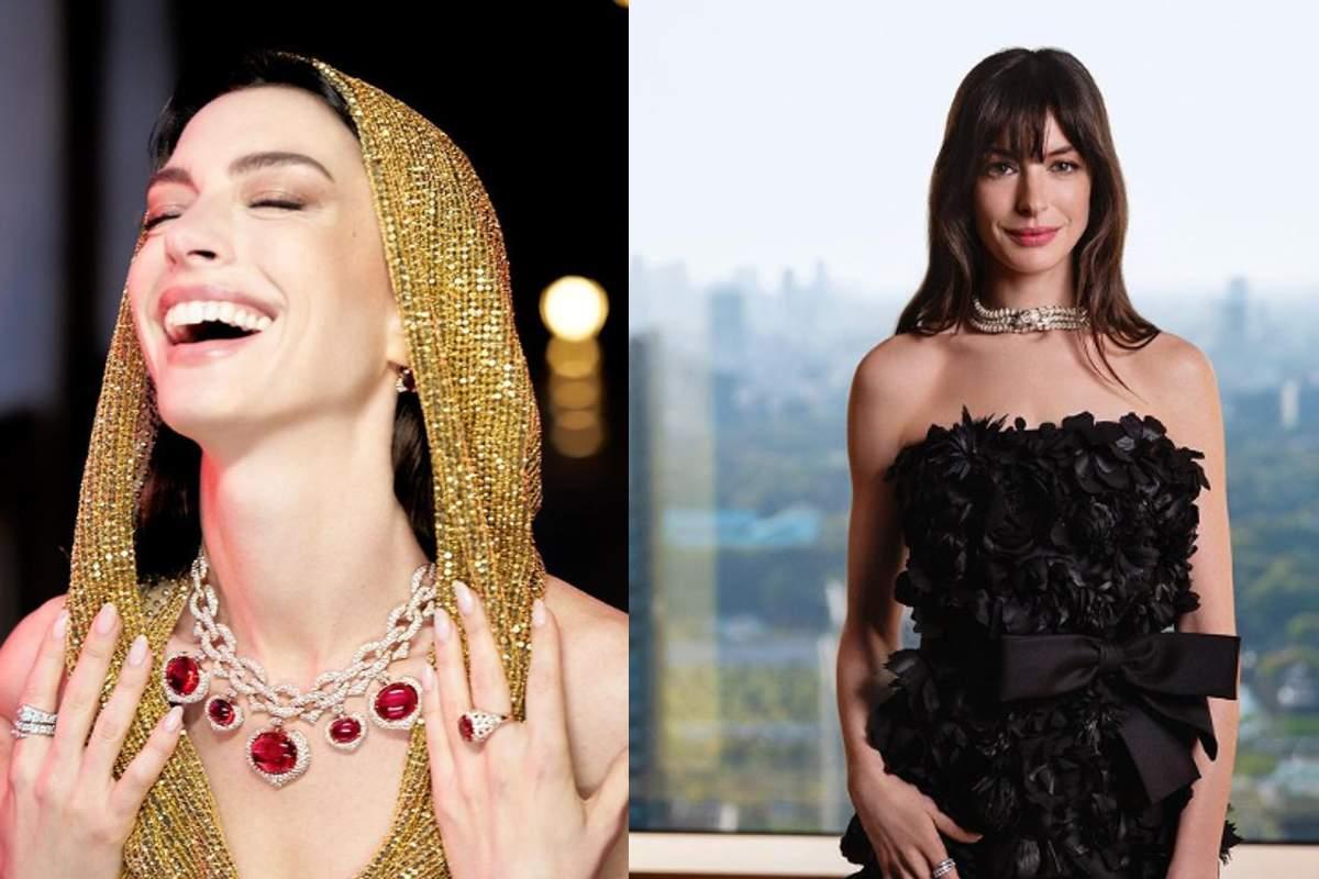 Anne Hathaway luce increíble en la nueva campaña de accesorios de Bulgari