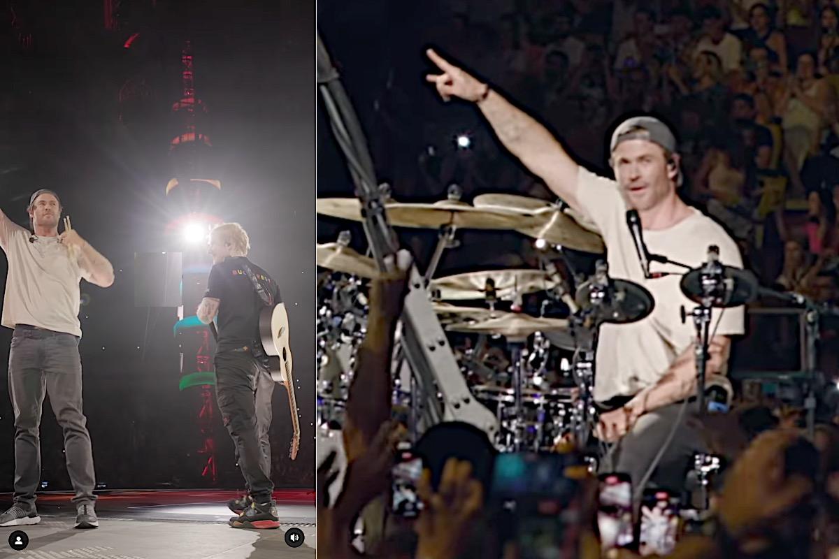 Chris Hemsworth Sorprende a Todos Tocando la Batería en Concierto de Ed Sheeran